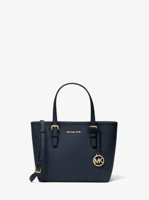 Jet Set Travel Extra-Small Saffiano Leather Top-Zip Tote Bag