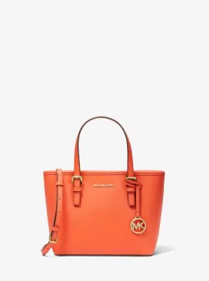 Jet Set Travel Extra-Small Saffiano Leather Top-Zip Tote Bag