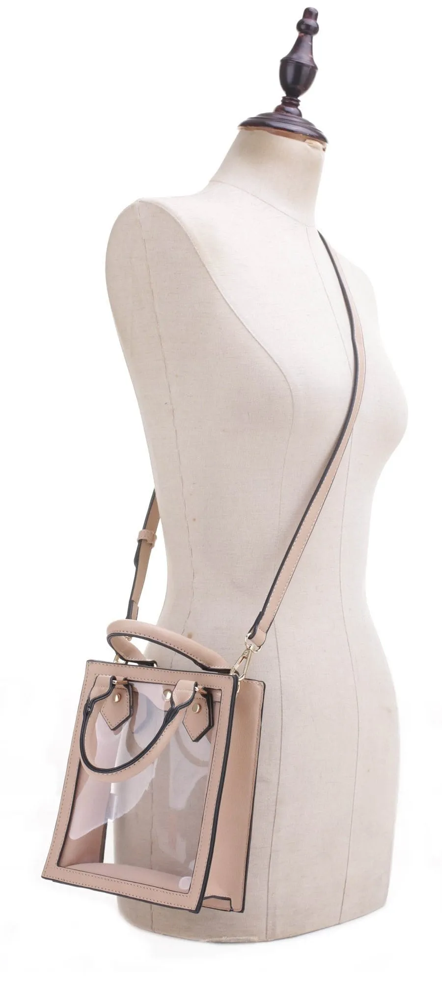 KS25734CL Elina Square Clear Crossbody Bag