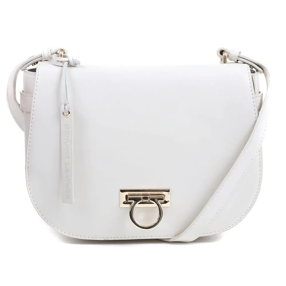 Elegant Leather Saddle Bag - VESPER 323895 | Chic and Stylish Crossbody Purse