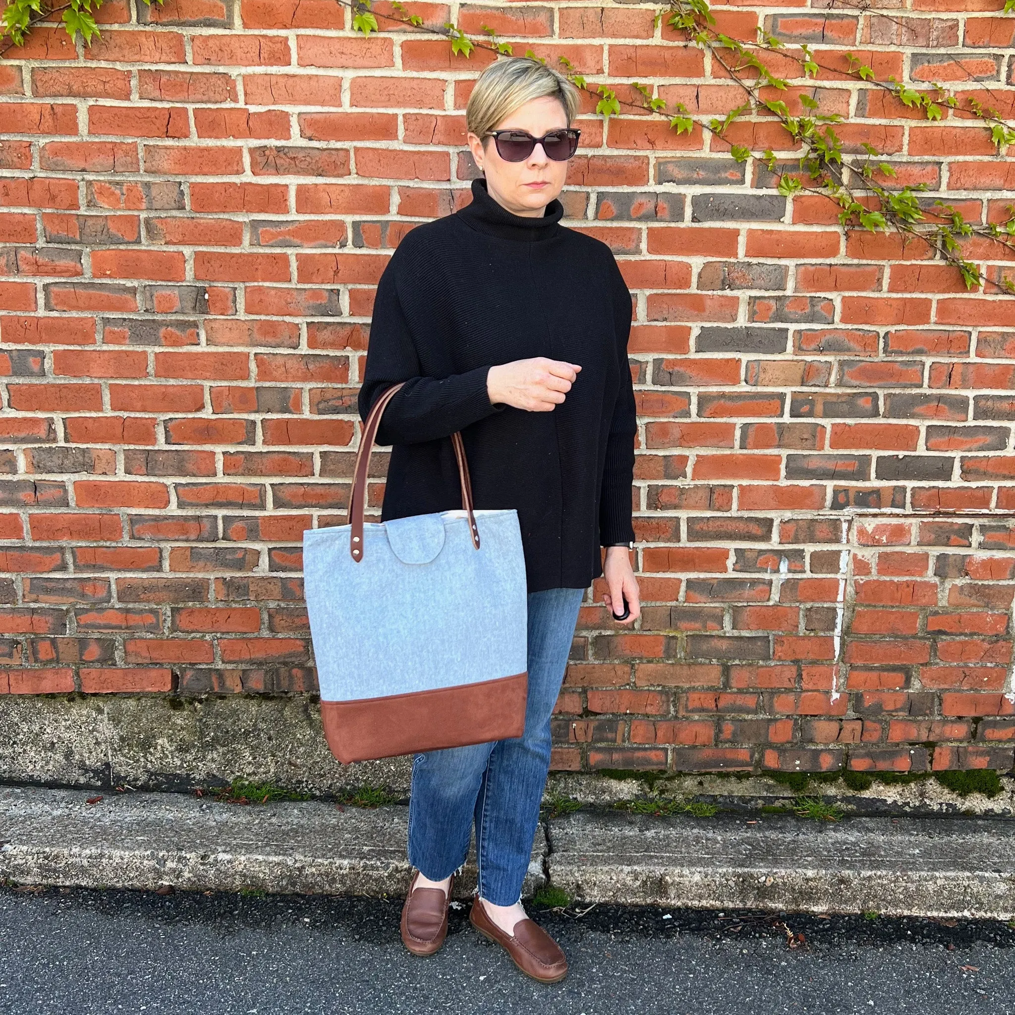 Lincoln Tote Bag Complete Kit - Blue Linen