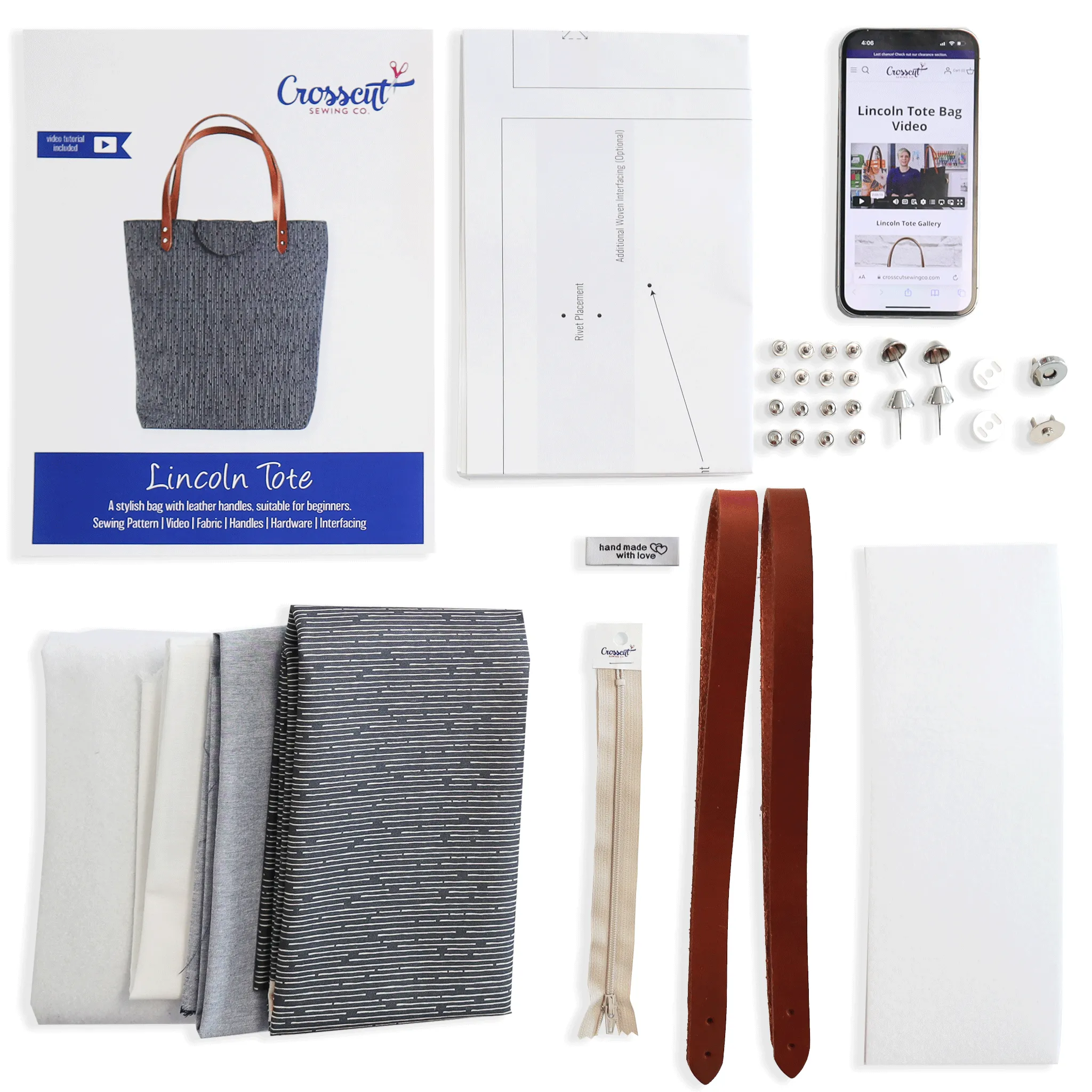 Lincoln Tote Bag Complete Kit - Line Up