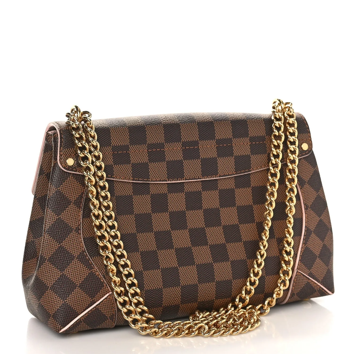 Louis Vuitton Caissa Damier Pink Coated Canvas Clutch Shoulder Bag