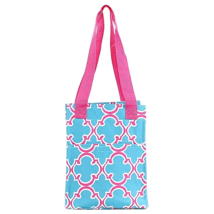 LT11-708 Quatrefoil Print Lunch Tote Bag