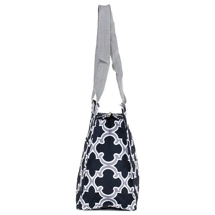 LT11-708 Quatrefoil Print Lunch Tote Bag