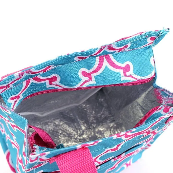 LT11-708 Quatrefoil Print Lunch Tote Bag