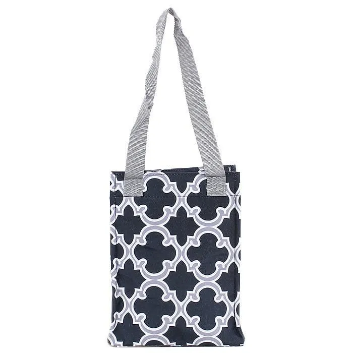 LT11-708 Quatrefoil Print Lunch Tote Bag