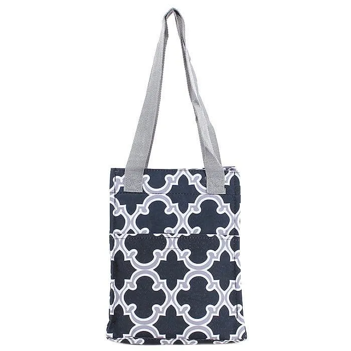 LT11-708 Quatrefoil Print Lunch Tote Bag