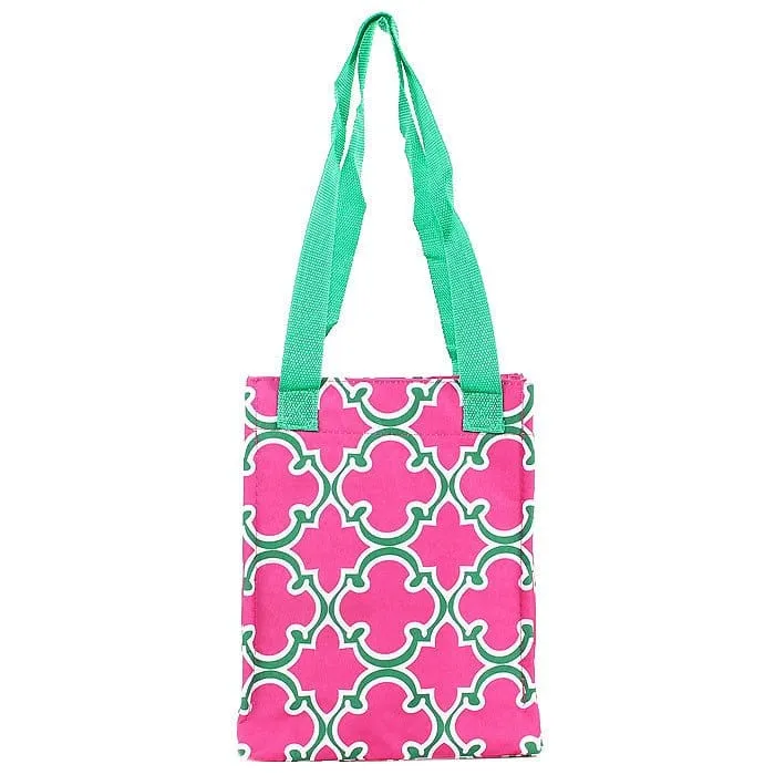 LT11-708 Quatrefoil Print Lunch Tote Bag