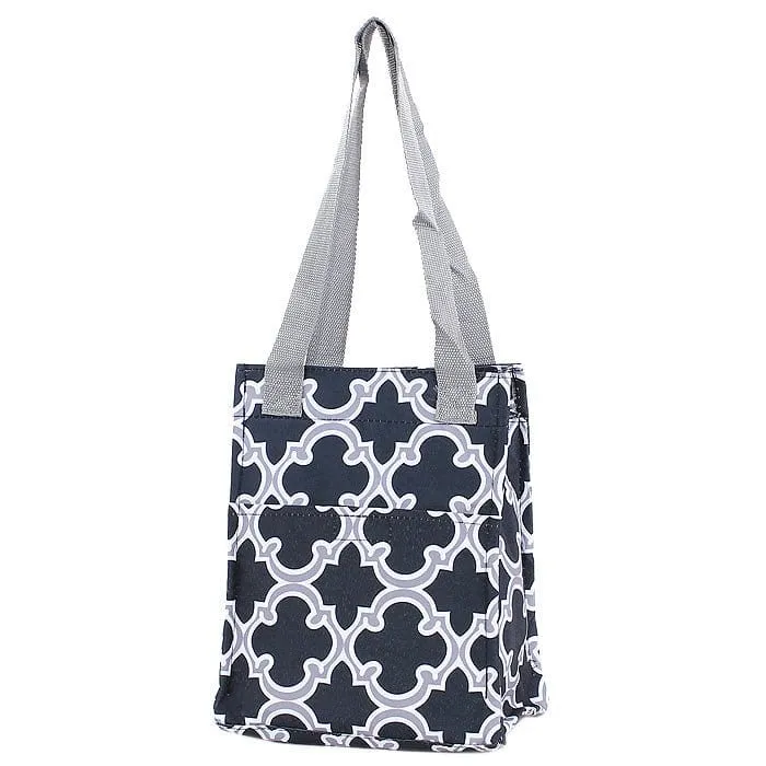 LT11-708 Quatrefoil Print Lunch Tote Bag