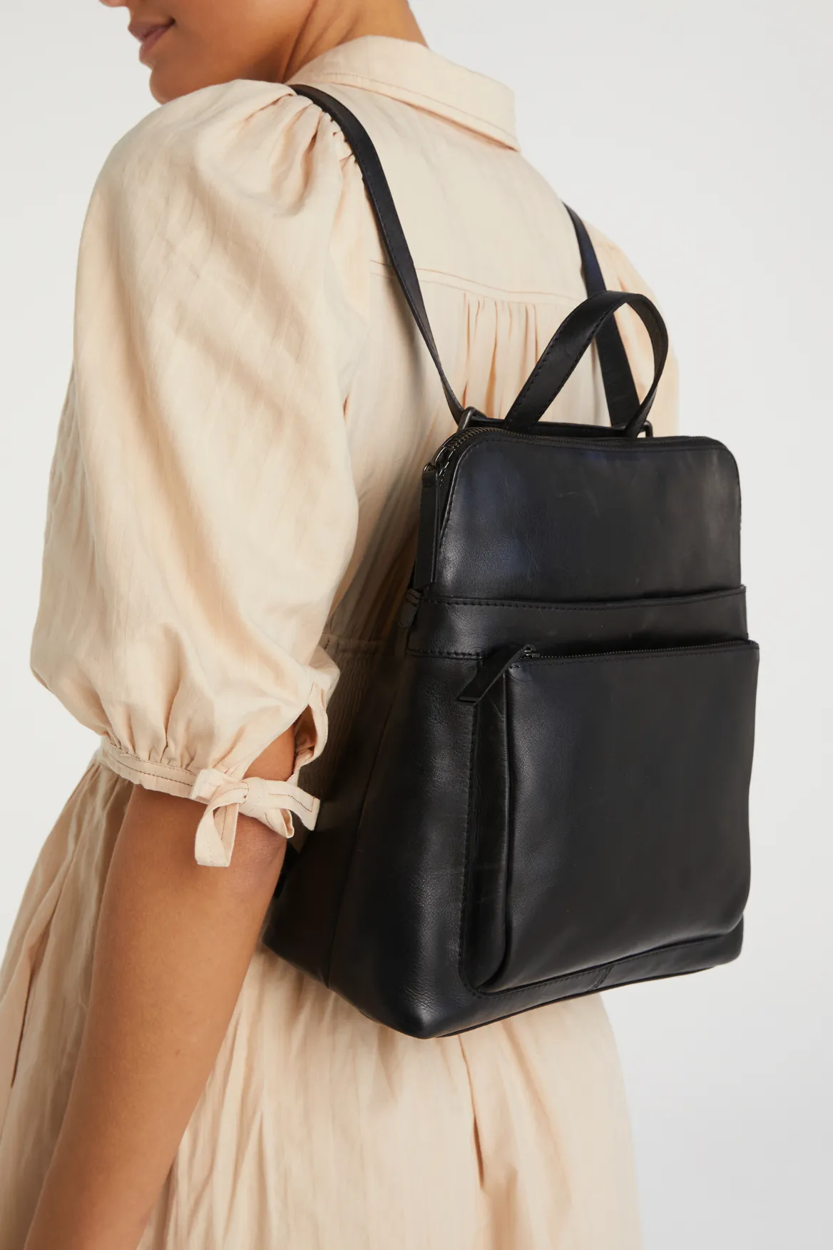 Maya Leather Convertible Backpack