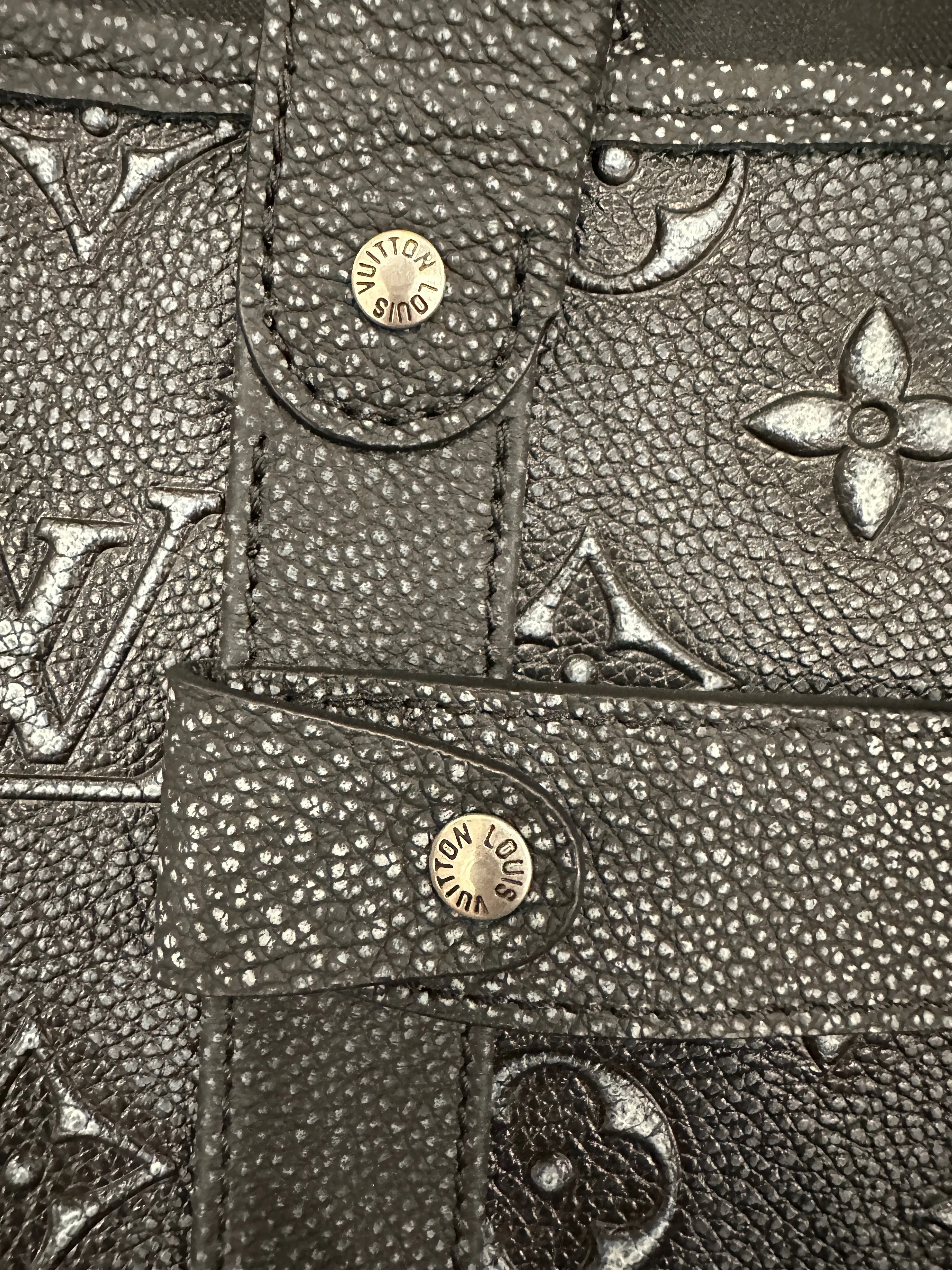 Monogram Leather Journey Tote Shoulder Bag (Authentic)