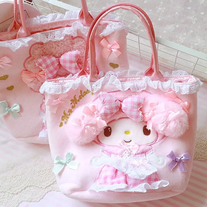 My Melody Small Handbag Bow Lace Pink