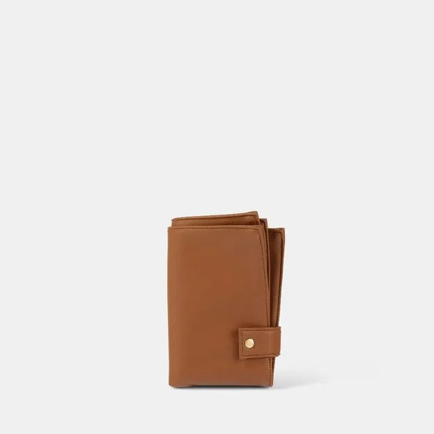 OiOi Nappy Changing Pouch - Chestnut Brown Vegan Leather