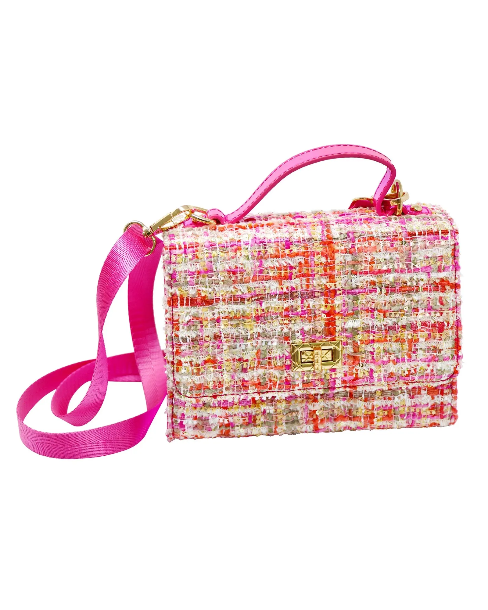 Pink Poppy Tweed Pink Handbag
