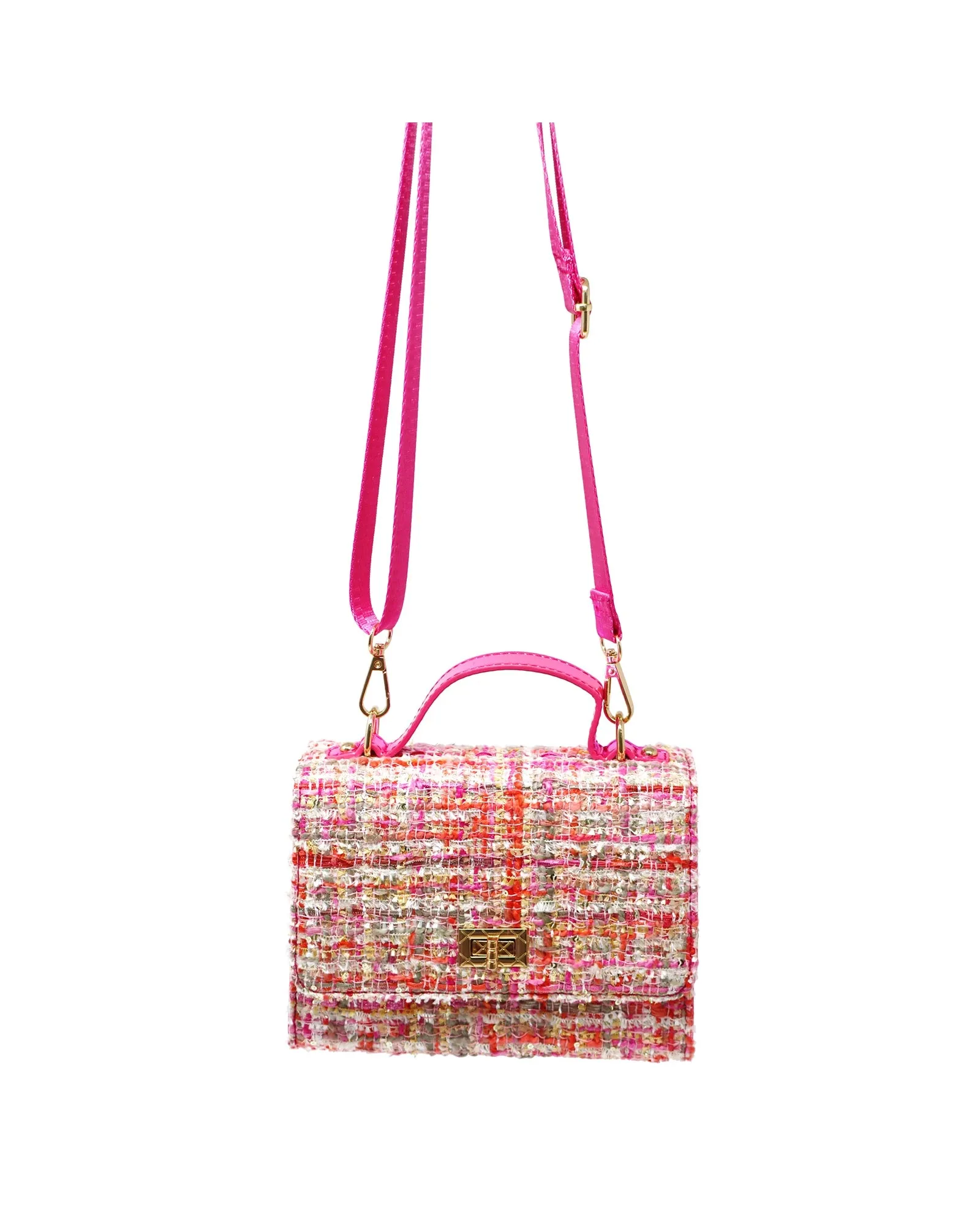 Pink Poppy Tweed Pink Handbag