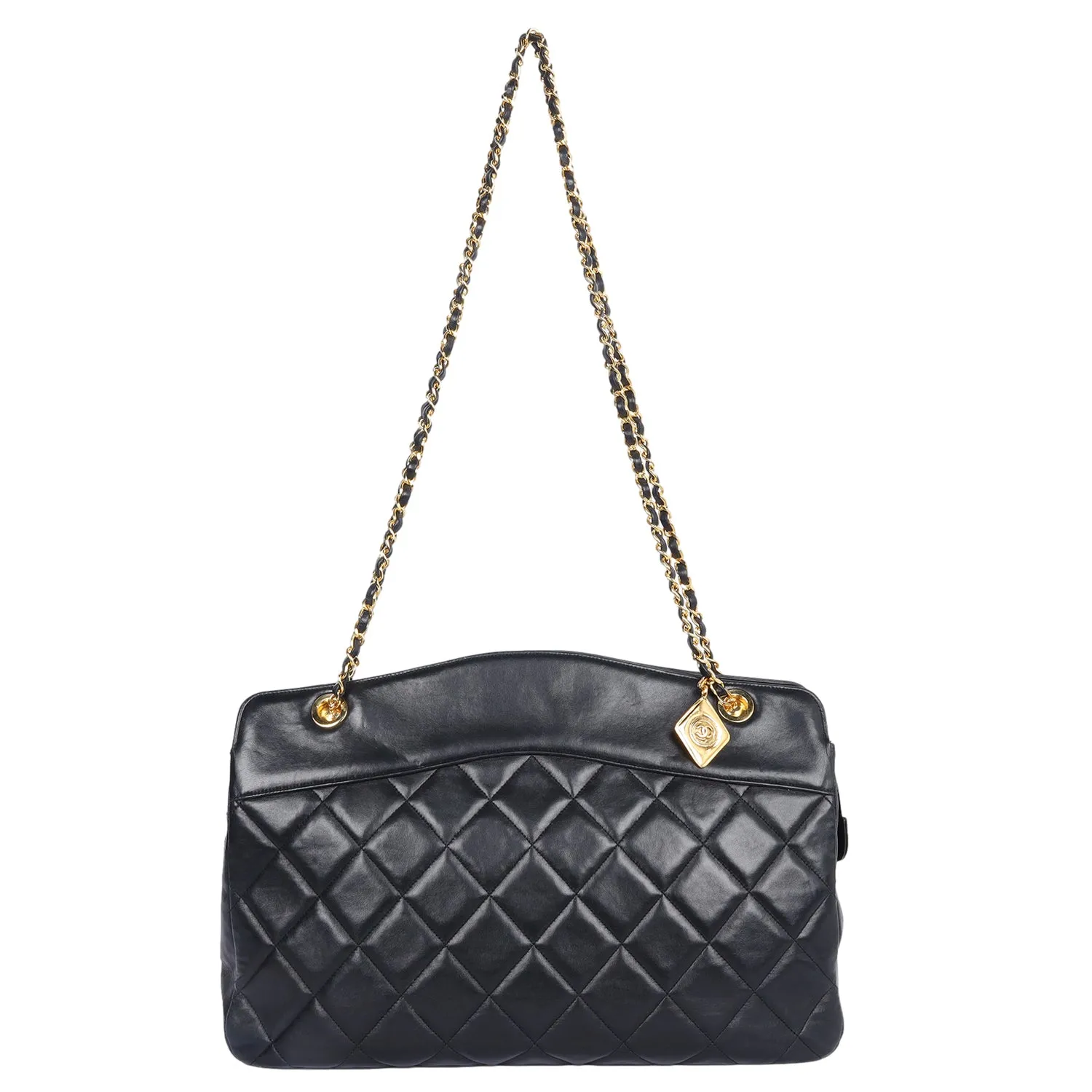 Quilted Lambskin Leather Shoulder Bag (Authentic Pre-owned)