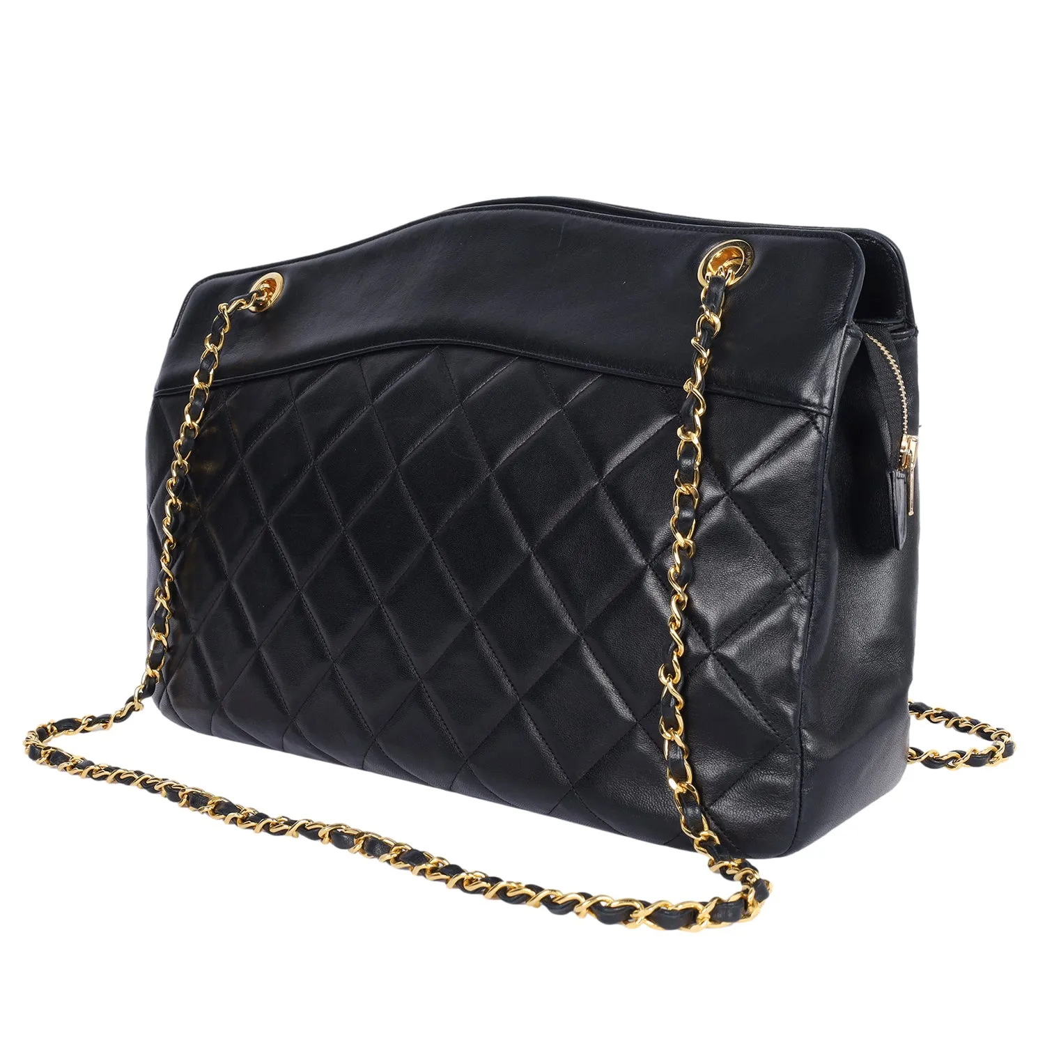 Quilted Lambskin Leather Shoulder Bag (Authentic Pre-owned)