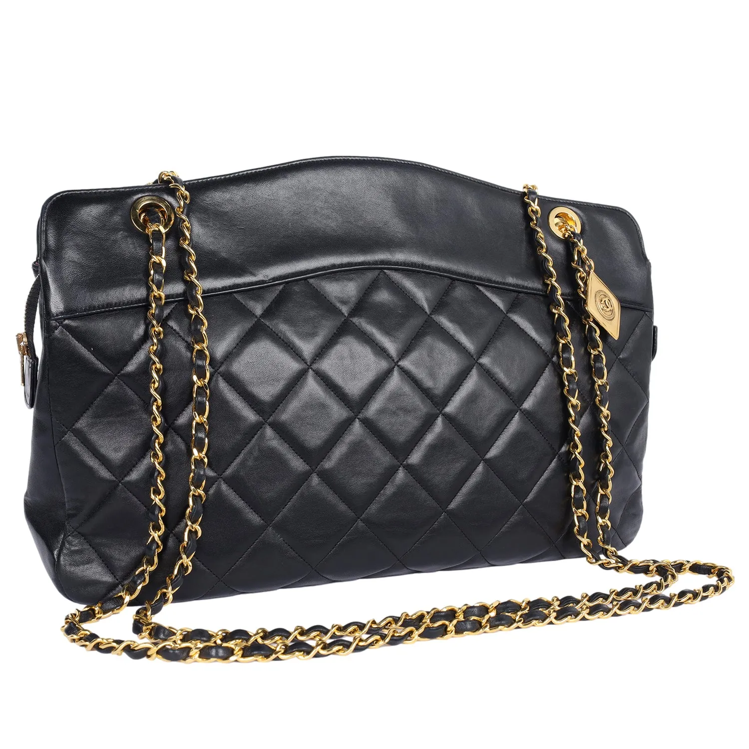 Quilted Lambskin Leather Shoulder Bag (Authentic Pre-owned)