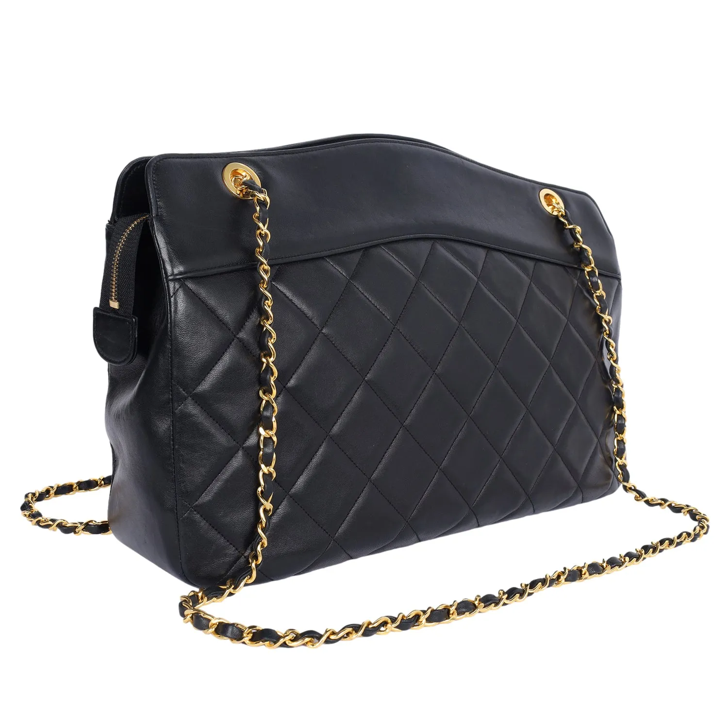 Quilted Lambskin Leather Shoulder Bag (Authentic Pre-owned)