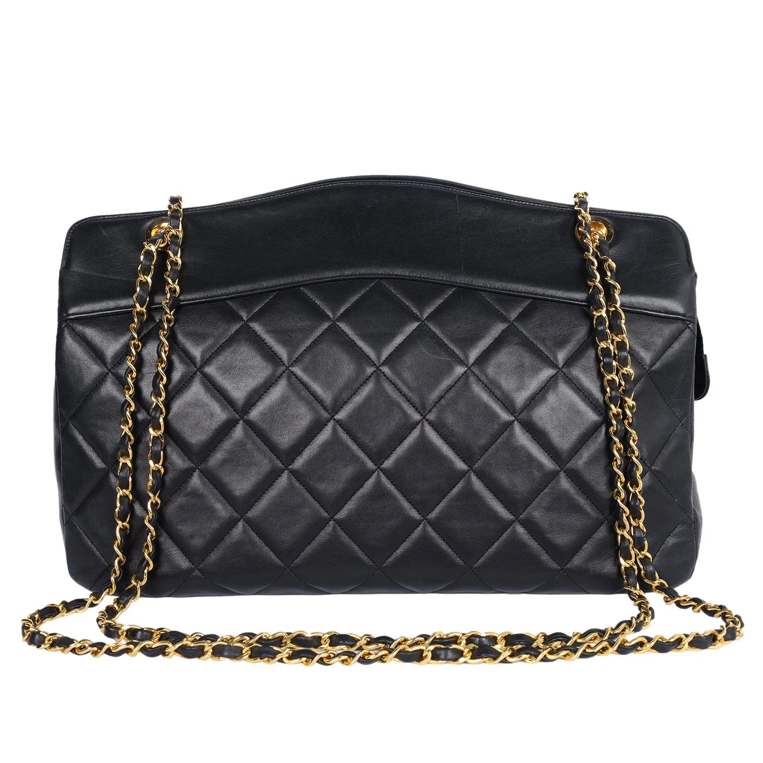 Quilted Lambskin Leather Shoulder Bag (Authentic Pre-owned)