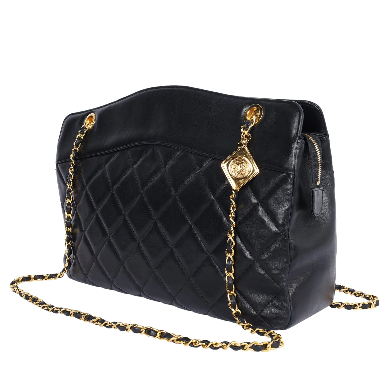Quilted Lambskin Leather Shoulder Bag (Authentic Pre-owned)