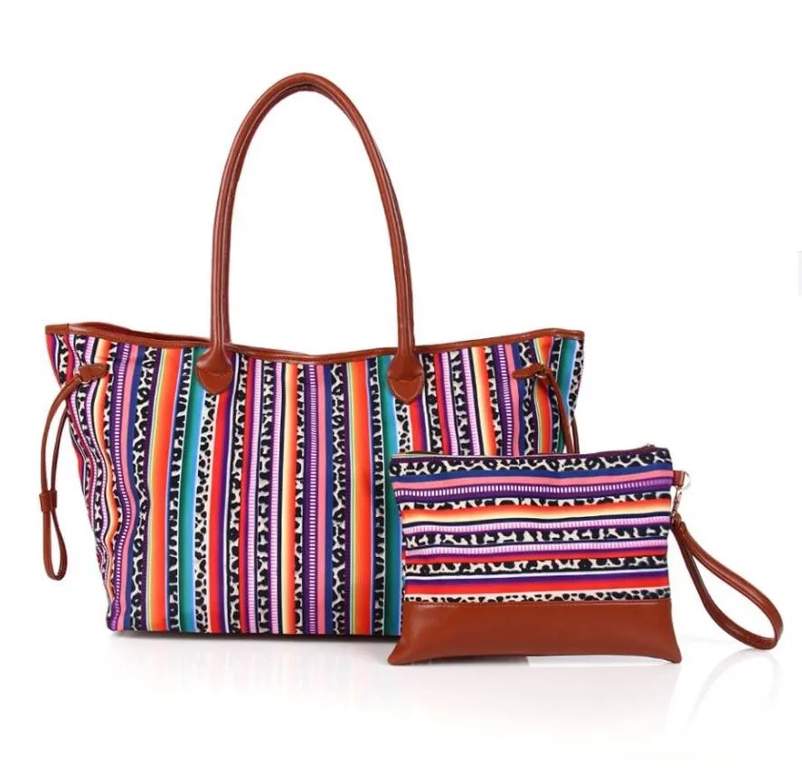 Serape performance poly canvas tote bag