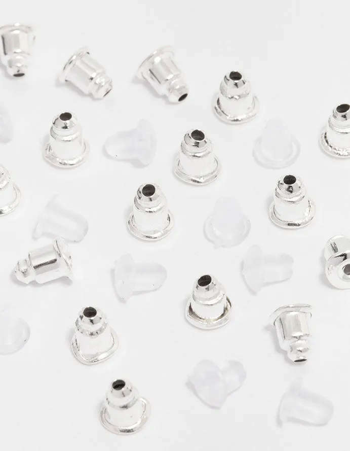 Silver & Silicone Mixed Earring Backing Kit
