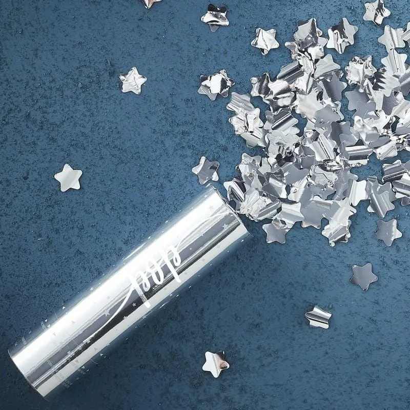 Small Star Confetti Cannon - Silver