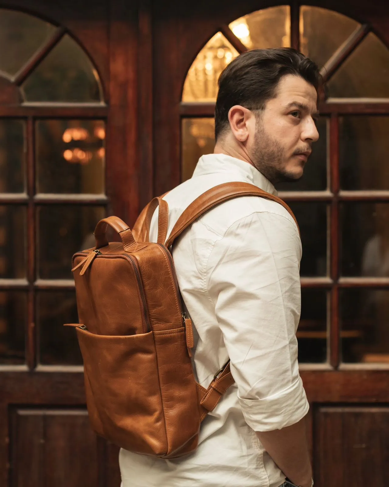 Soho Urbanist Slim Backpack | Tan