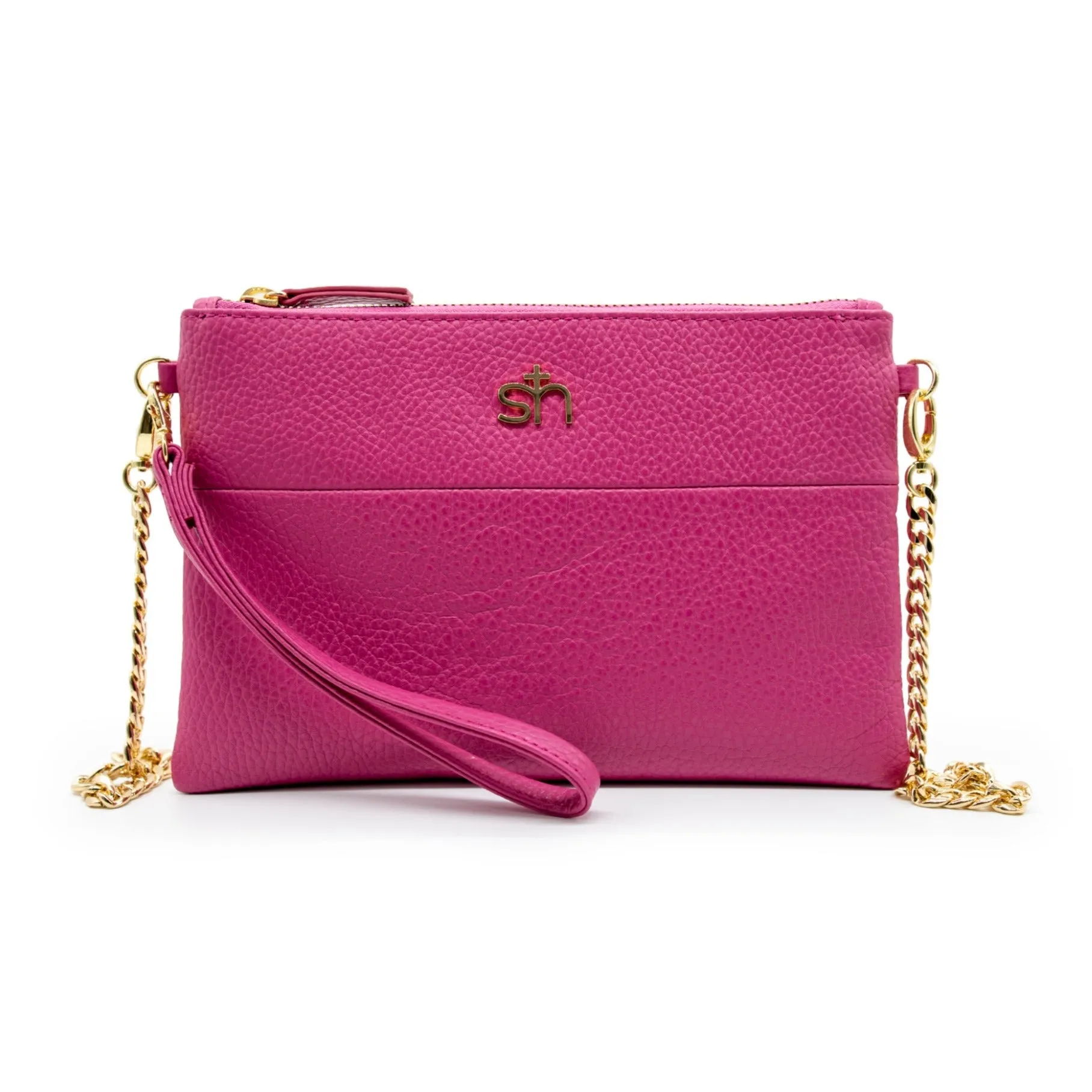 Soho Wristlet Clutch-Sizzle Pink