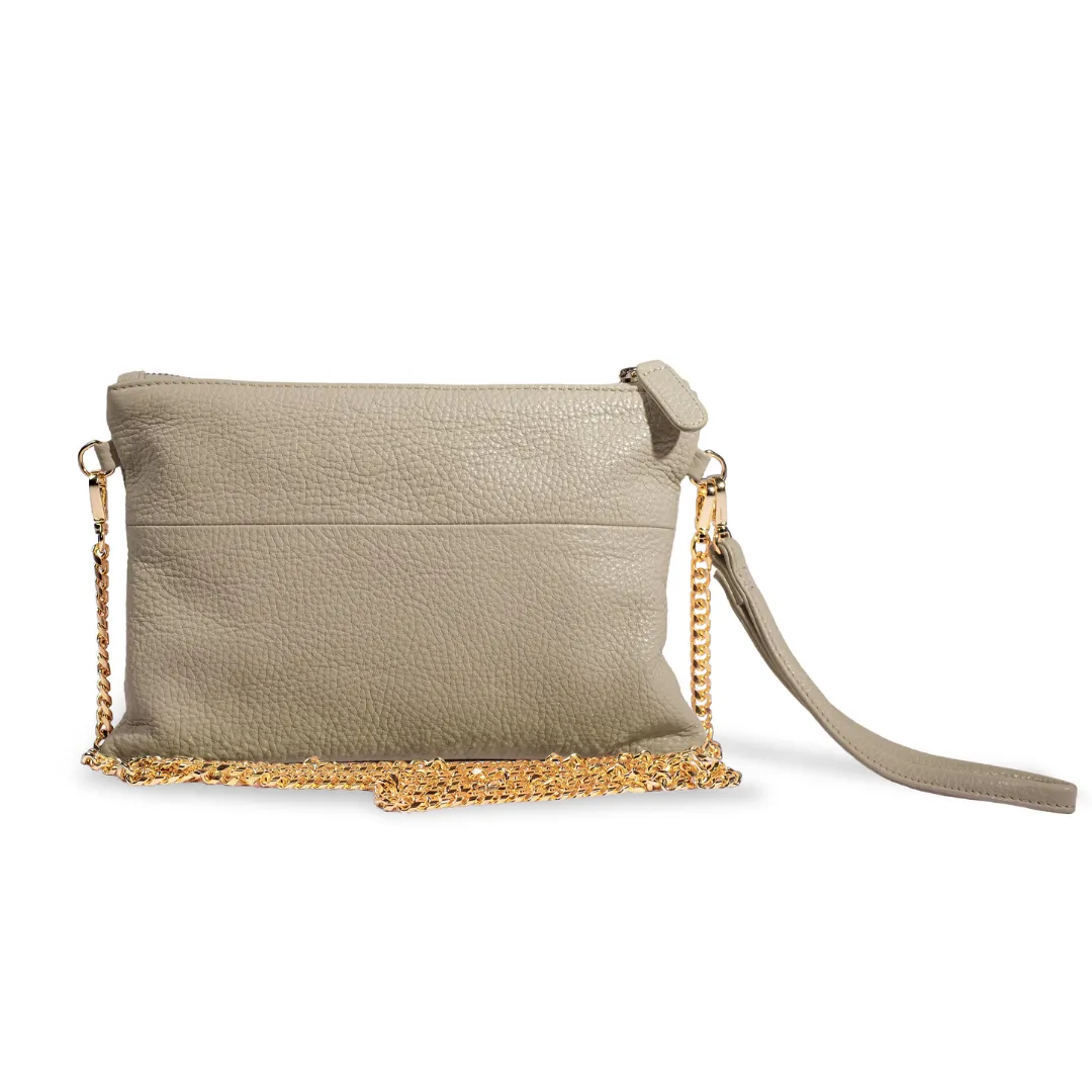 Soho Wristlet Clutch- Taupe