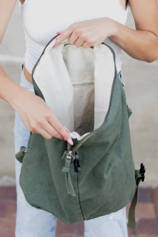 TEEK - Angle Asymmetric Canvas Backpack