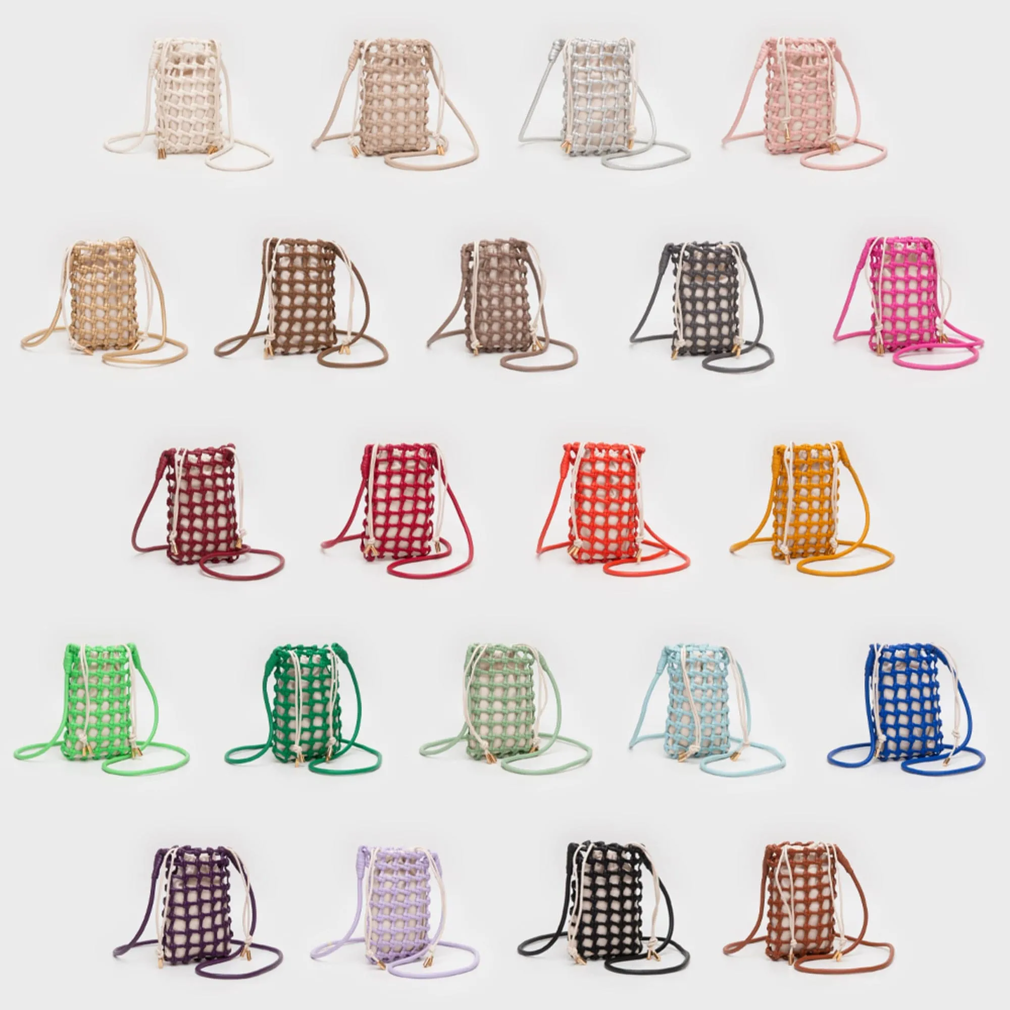 TG10626 Cara Mini Woven Drawstring Crossbody Bag