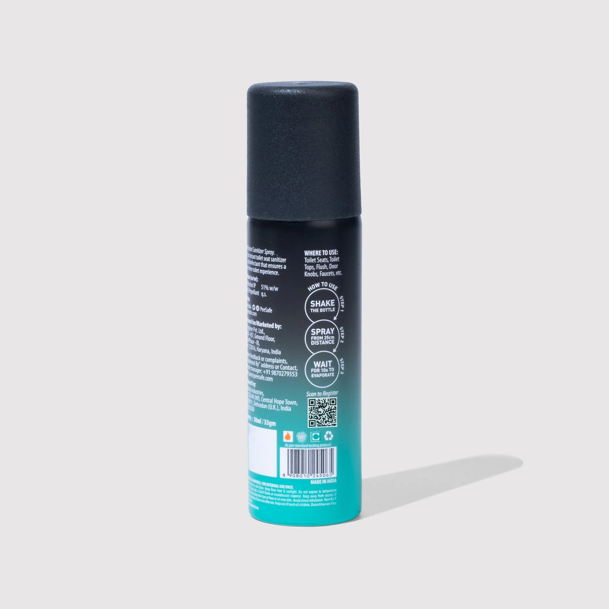 Toilet Seat Sanitizer Spray (Mint) - 50 ML (Pack of 3)
