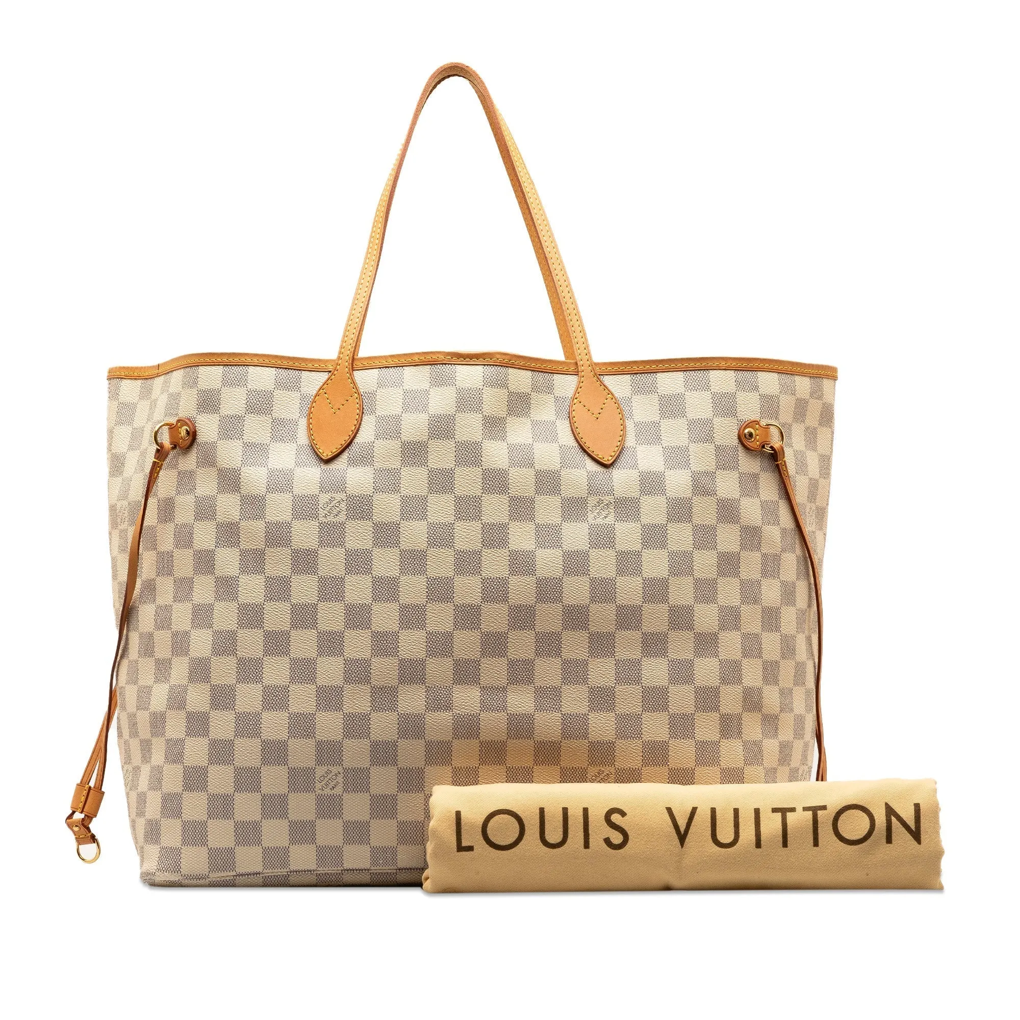 White Louis Vuitton Damier Azur Neverfull GM Tote Bag