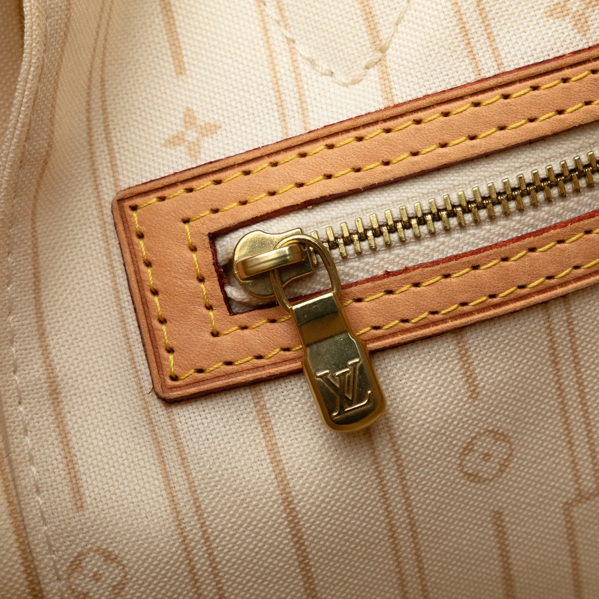 White Louis Vuitton Damier Azur Neverfull GM Tote Bag