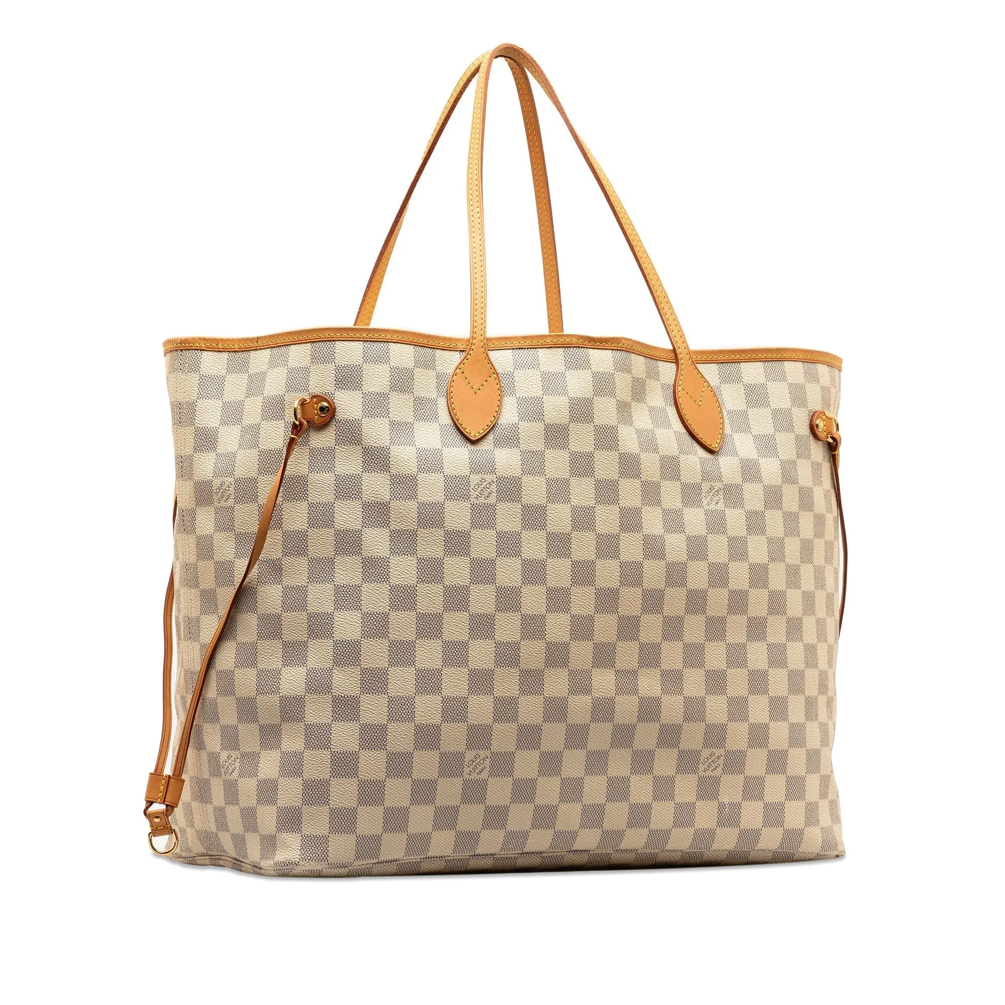 White Louis Vuitton Damier Azur Neverfull GM Tote Bag