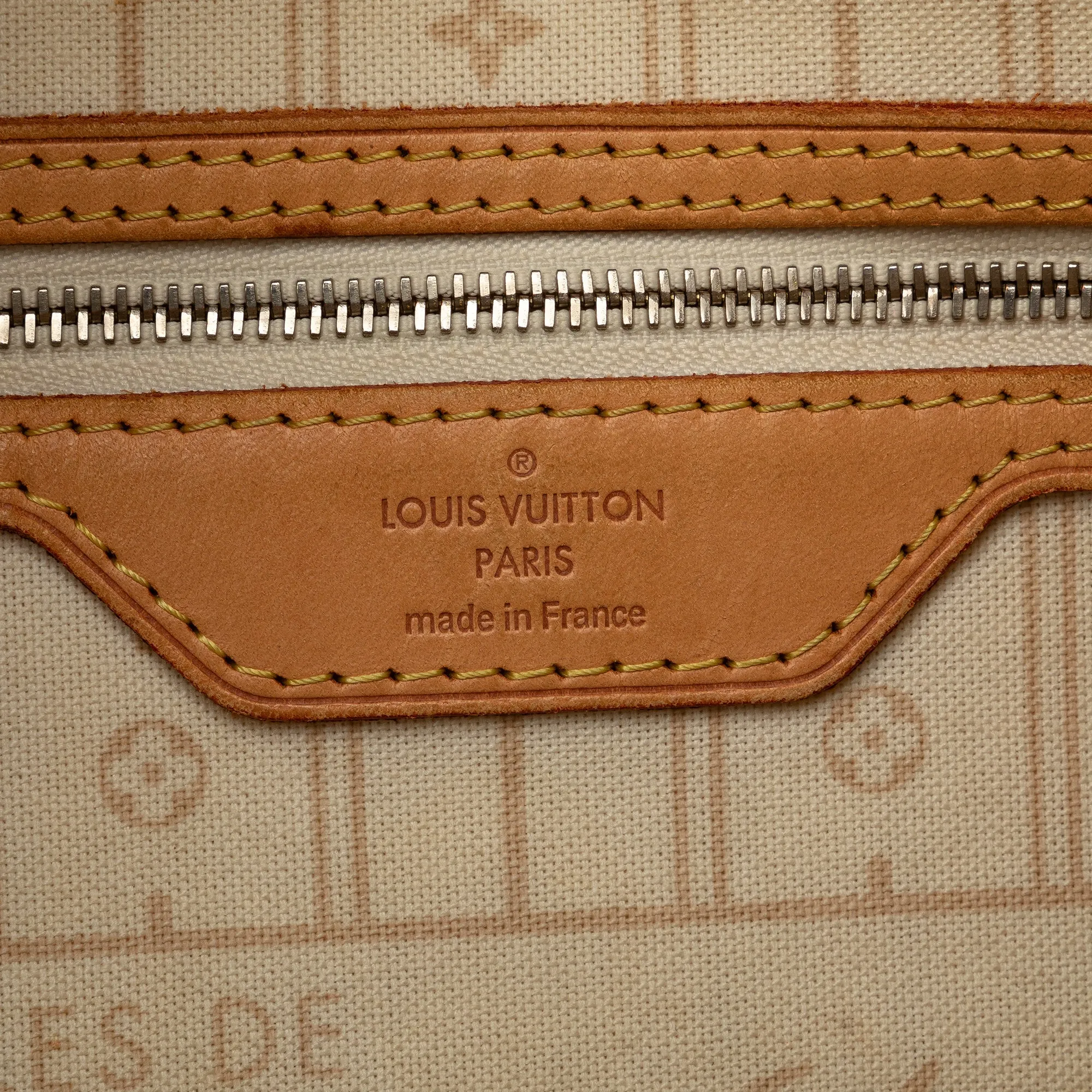 White Louis Vuitton Damier Azur Neverfull MM Tote Bag