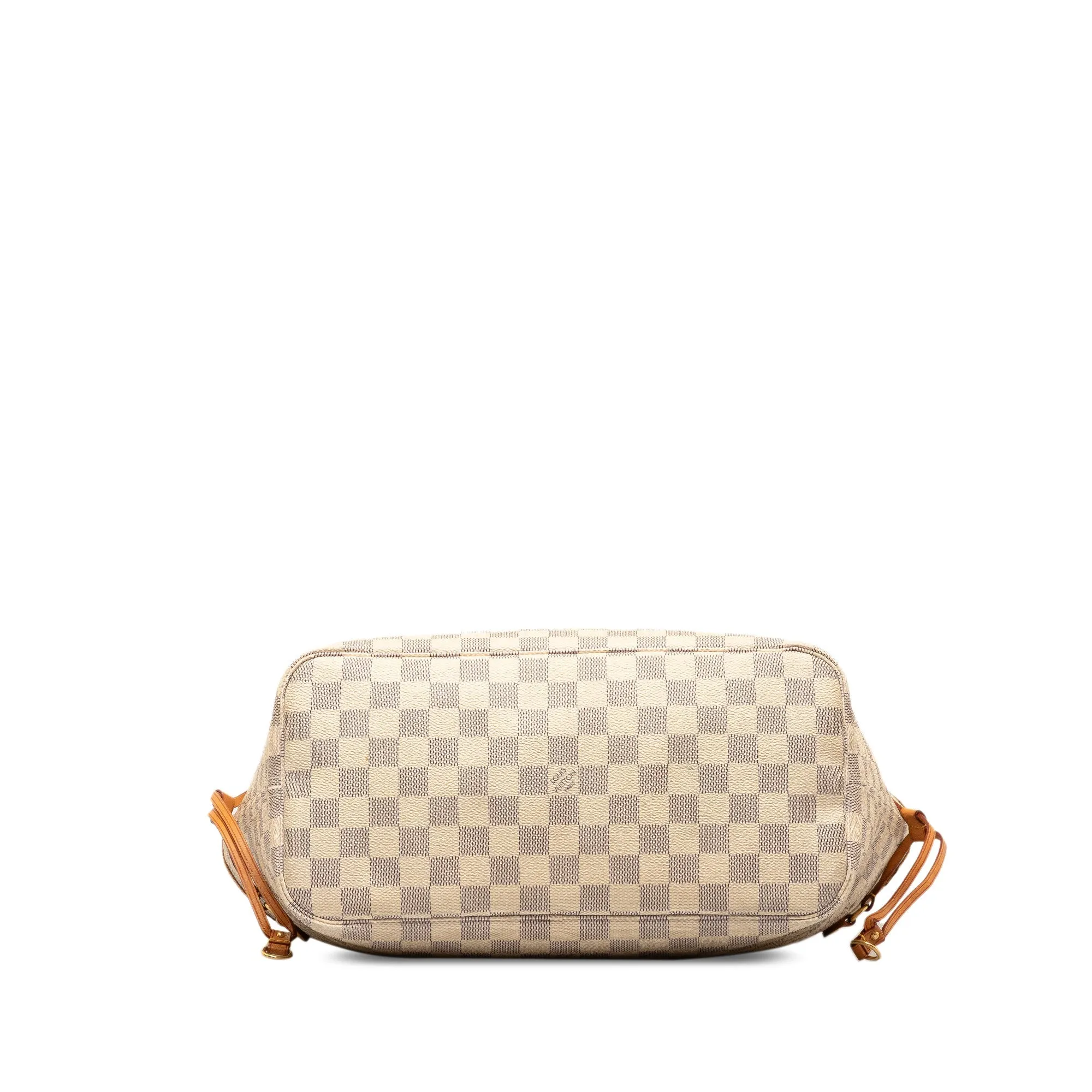 White Louis Vuitton Damier Azur Neverfull MM Tote Bag